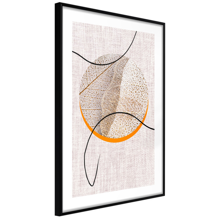 Wall Poster Moonlight Sonata - abstract circular figure on a fabric texture 127346 additionalImage 8