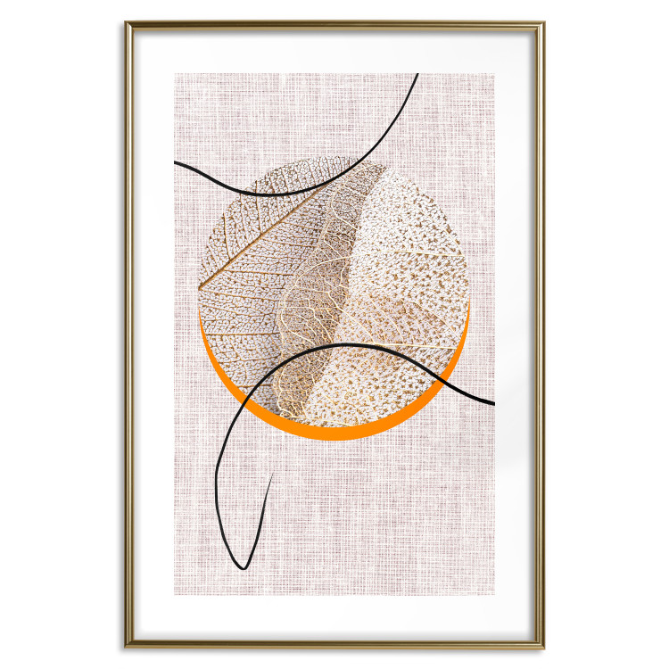Wall Poster Moonlight Sonata - abstract circular figure on a fabric texture 127346 additionalImage 14