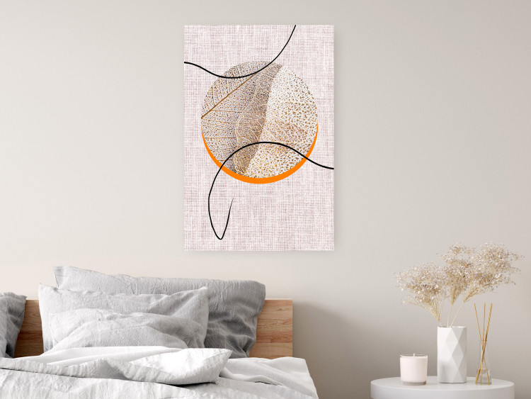Wall Poster Moonlight Sonata - abstract circular figure on a fabric texture 127346 additionalImage 2
