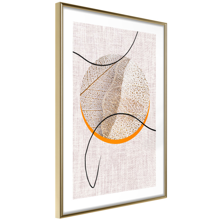 Wall Poster Moonlight Sonata - abstract circular figure on a fabric texture 127346 additionalImage 9