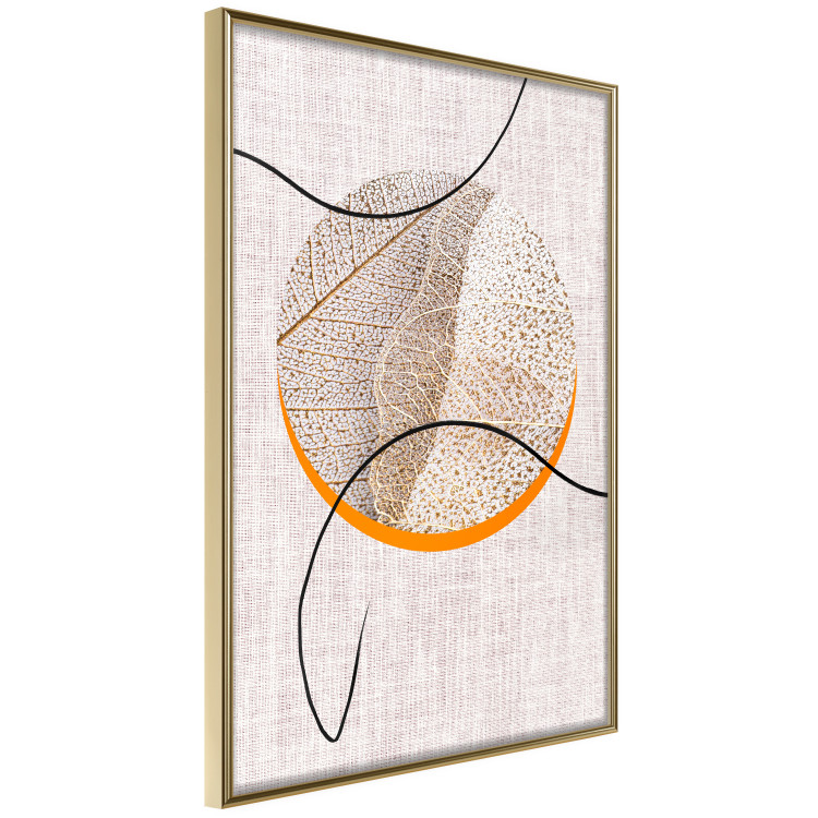 Wall Poster Moonlight Sonata - abstract circular figure on a fabric texture 127346 additionalImage 14
