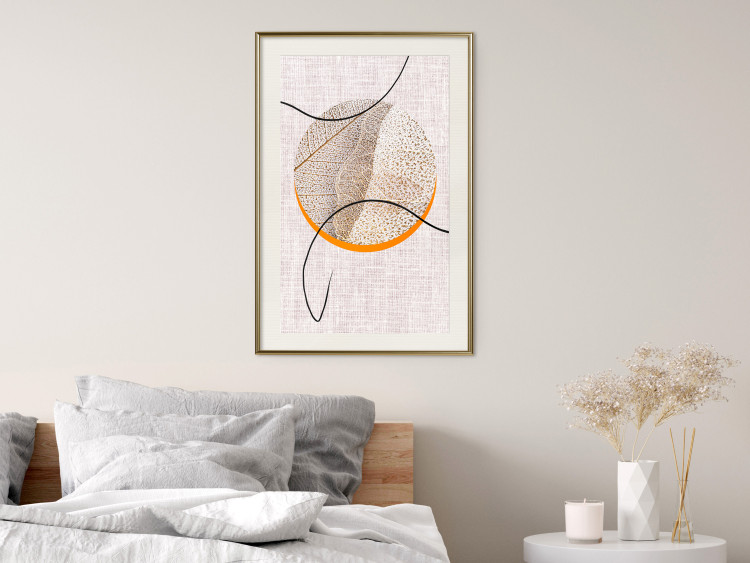 Wall Poster Moonlight Sonata - abstract circular figure on a fabric texture 127346 additionalImage 22