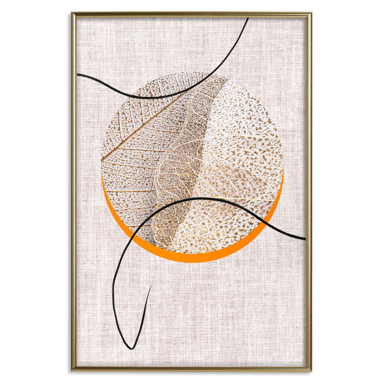 Wall Poster Moonlight Sonata - abstract circular figure on a fabric texture 127346 additionalImage 21