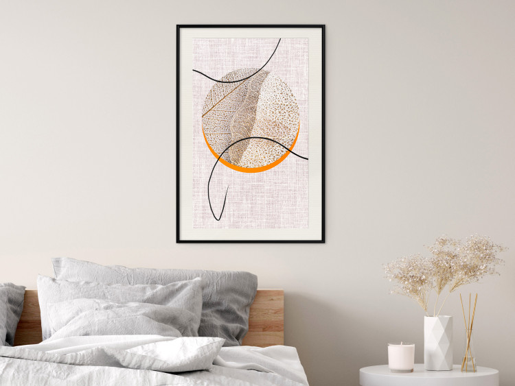 Wall Poster Moonlight Sonata - abstract circular figure on a fabric texture 127346 additionalImage 24