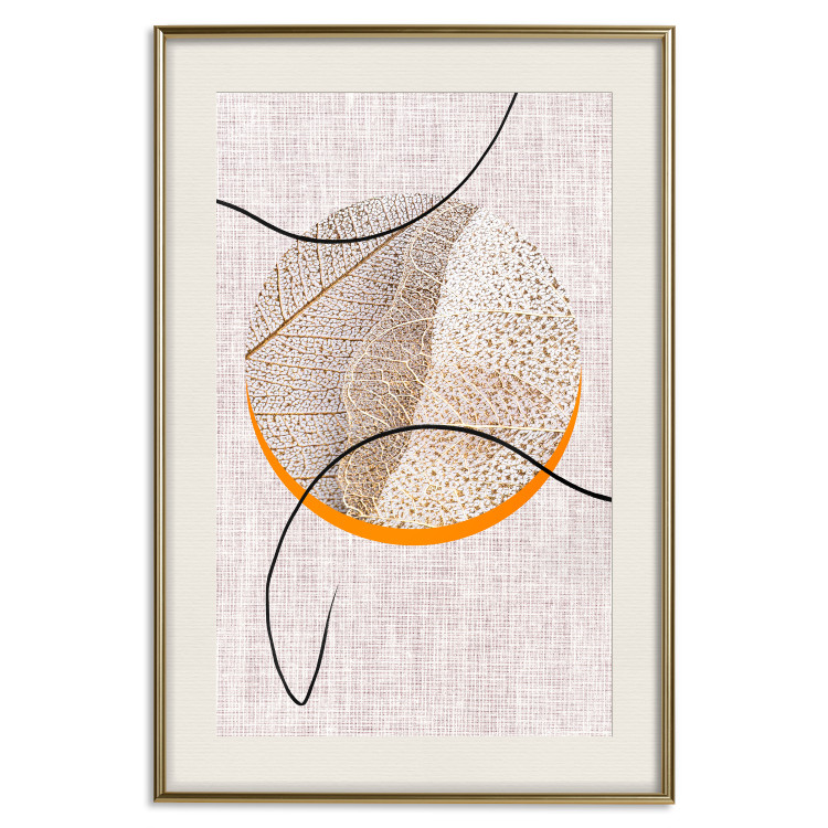Wall Poster Moonlight Sonata - abstract circular figure on a fabric texture 127346 additionalImage 20
