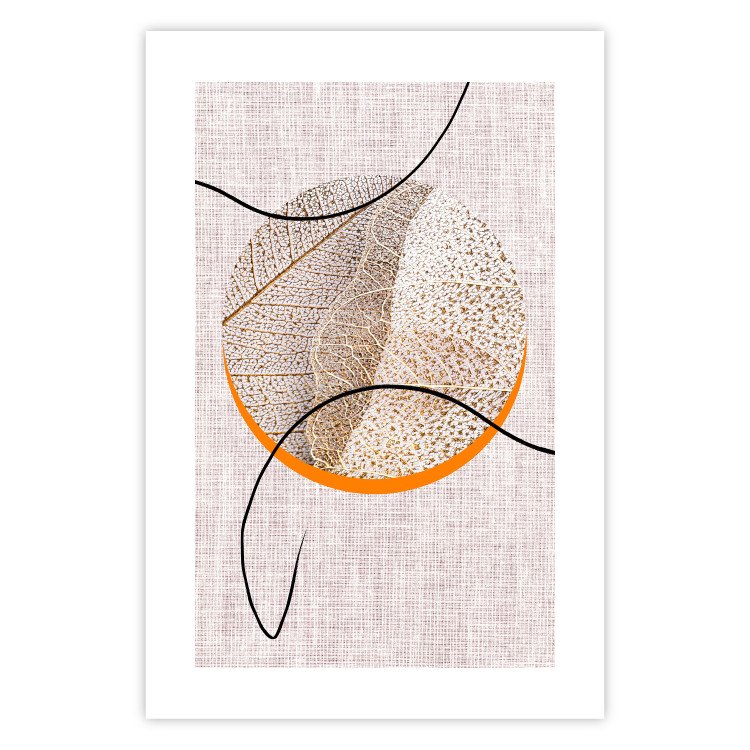 Wall Poster Moonlight Sonata - abstract circular figure on a fabric texture 127346 additionalImage 25