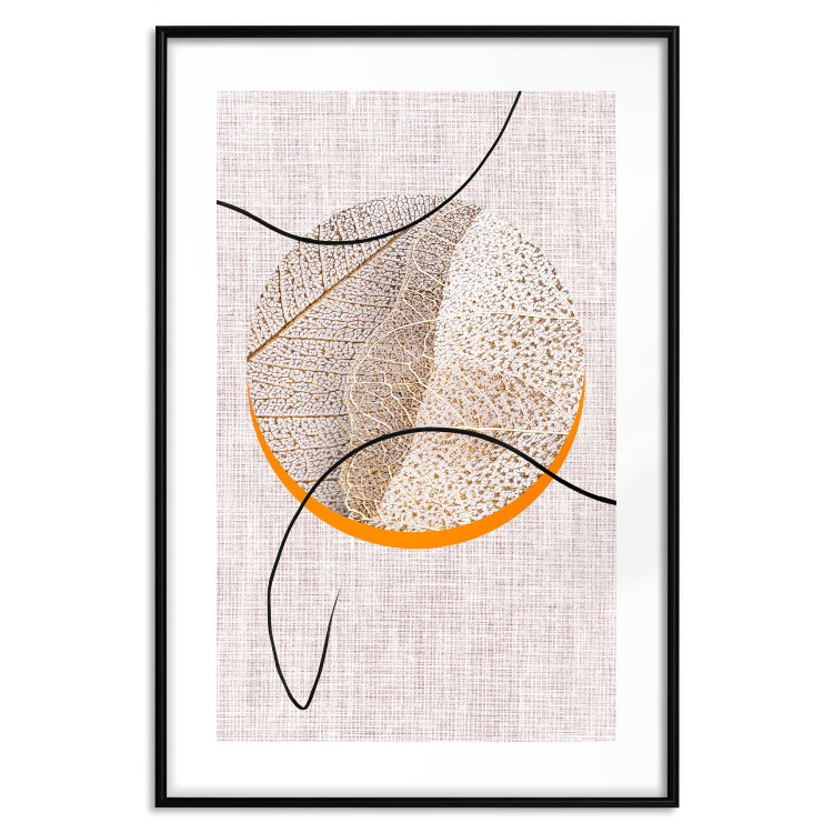 Wall Poster Moonlight Sonata - abstract circular figure on a fabric texture 127346 additionalImage 15