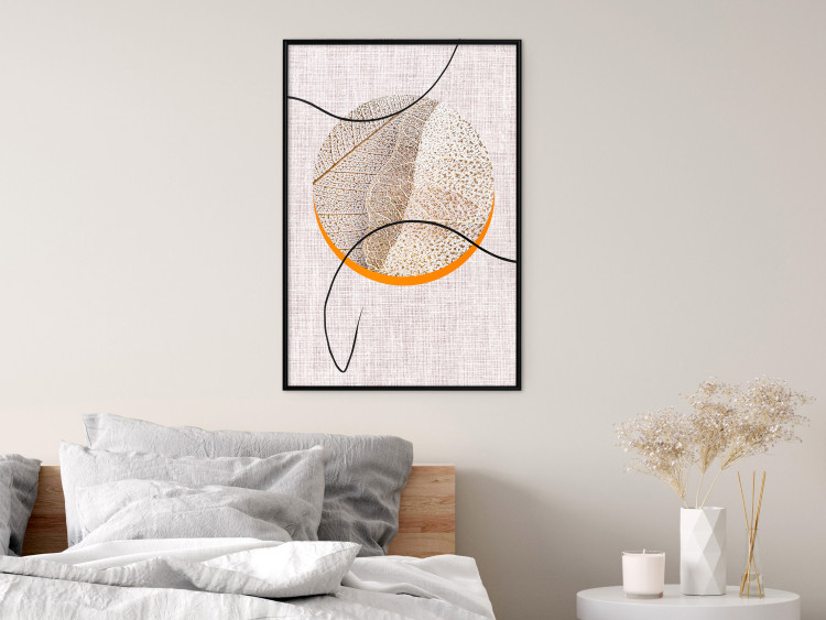 Wall Poster Moonlight Sonata - abstract circular figure on a fabric texture 127346 additionalImage 6