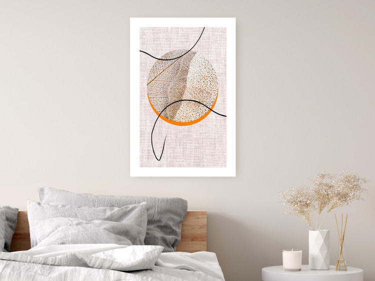 Wall Poster Moonlight Sonata - abstract circular figure on a fabric texture 127346 additionalImage 3