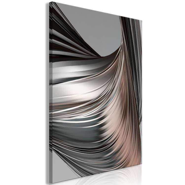 Canvas Art Print Before the Storm (1-part) vertical - futuristic gray abstraction 127546 additionalImage 2