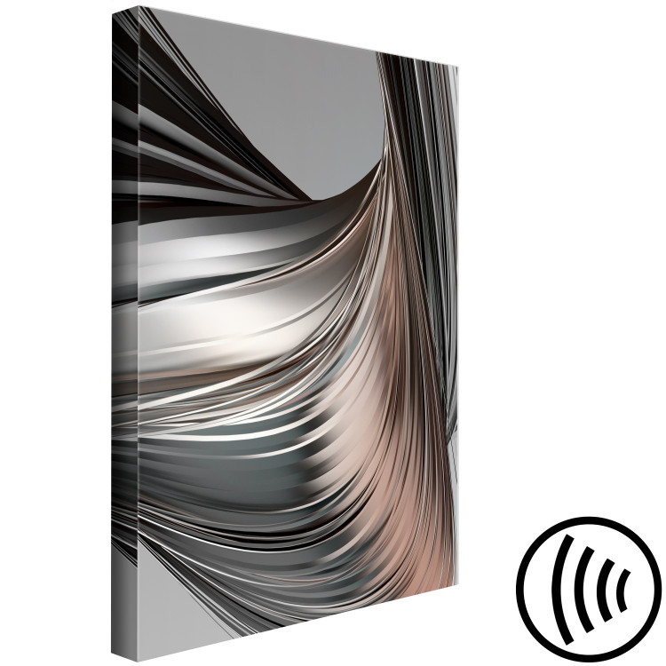 Canvas Art Print Before the Storm (1-part) vertical - futuristic gray abstraction 127546 additionalImage 6