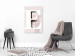 Canvas Print White, capital letter E - beige abstraction with black shadow 127846 additionalThumb 3
