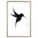 Wall Poster Black Hummingbird - black solid bird on contrasting white background 128046 additionalThumb 26