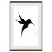 Wall Poster Black Hummingbird - black solid bird on contrasting white background 128046 additionalThumb 23