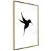 Wall Poster Black Hummingbird - black solid bird on contrasting white background 128046 additionalThumb 9