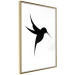 Wall Poster Black Hummingbird - black solid bird on contrasting white background 128046 additionalThumb 14