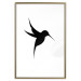 Wall Poster Black Hummingbird - black solid bird on contrasting white background 128046 additionalThumb 22