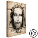 Canvas Art Print Turin Shroud in Sepia (1-part) vertical - dark face of Jesus 129346 additionalThumb 6