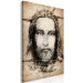 Canvas Art Print Turin Shroud in Sepia (1-part) vertical - dark face of Jesus 129346 additionalThumb 2