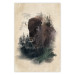 Wall Poster Dignified Bison - animal in a forest setting on a uniform beige background 130446