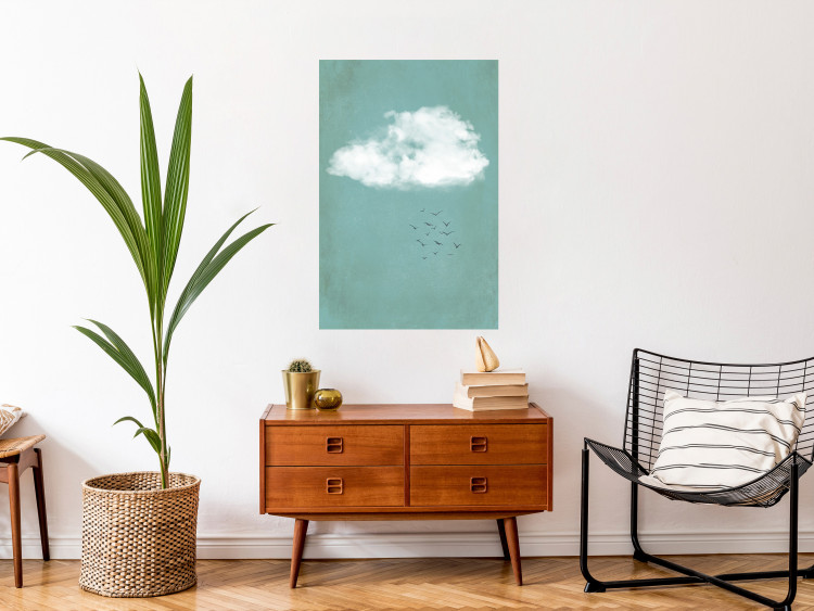 Wall Poster Cumulus and Birds - landscape with flying birds against a sky and cloud background 131846 additionalImage 2