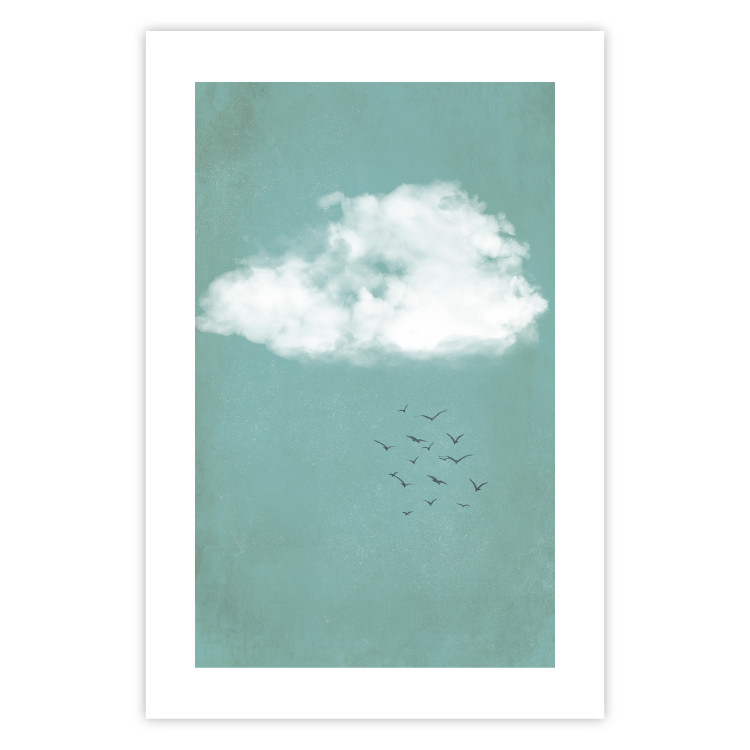 Wall Poster Cumulus and Birds - landscape with flying birds against a sky and cloud background 131846 additionalImage 19