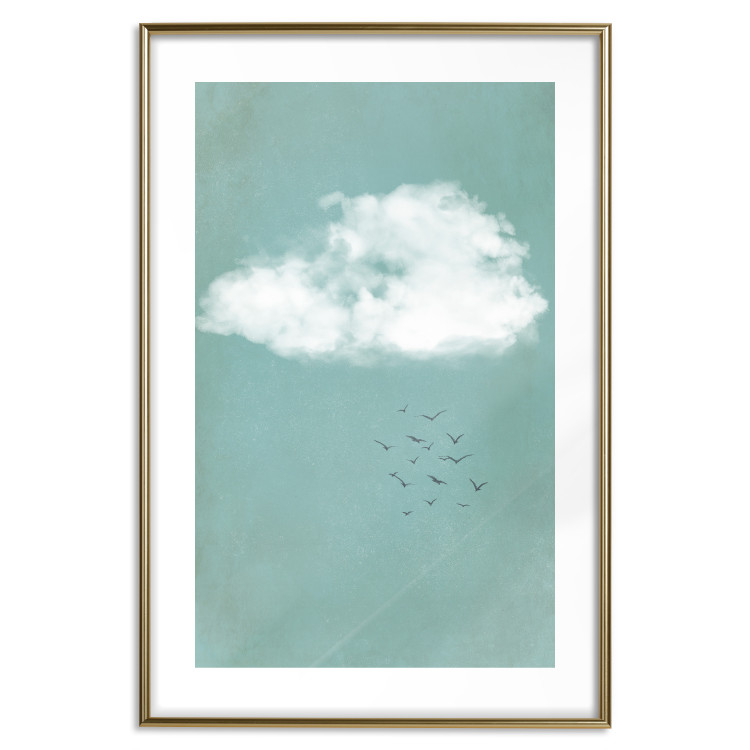 Wall Poster Cumulus and Birds - landscape with flying birds against a sky and cloud background 131846 additionalImage 14