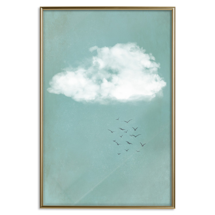 Wall Poster Cumulus and Birds - landscape with flying birds against a sky and cloud background 131846 additionalImage 17