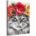 Paint by Number Kit Cat With Flowers 132046 additionalThumb 5