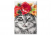 Paint by Number Kit Cat With Flowers 132046 additionalThumb 6