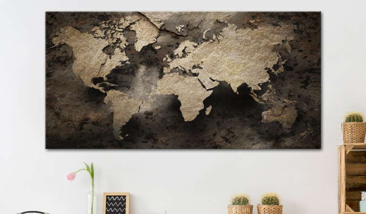 Large canvas print Map in Stone II [Large Format] 132346 additionalImage 5