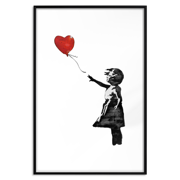 Wall Poster Banksy: Girl with Balloon - heart-shaped balloon flying away 132446 additionalImage 15