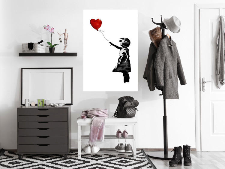 Wall Poster Banksy: Girl with Balloon - heart-shaped balloon flying away 132446 additionalImage 17