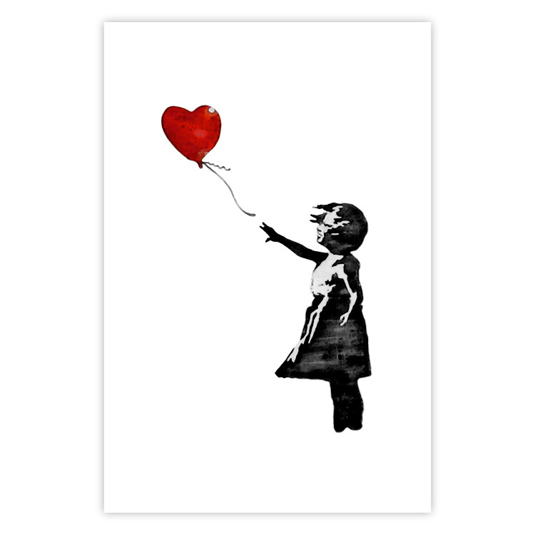Wall Poster Banksy: Girl with Balloon - heart-shaped balloon flying away 132446 additionalImage 19