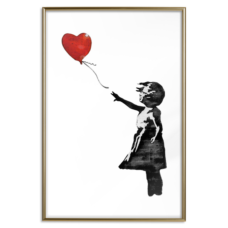 Wall Poster Banksy: Girl with Balloon - heart-shaped balloon flying away 132446 additionalImage 20