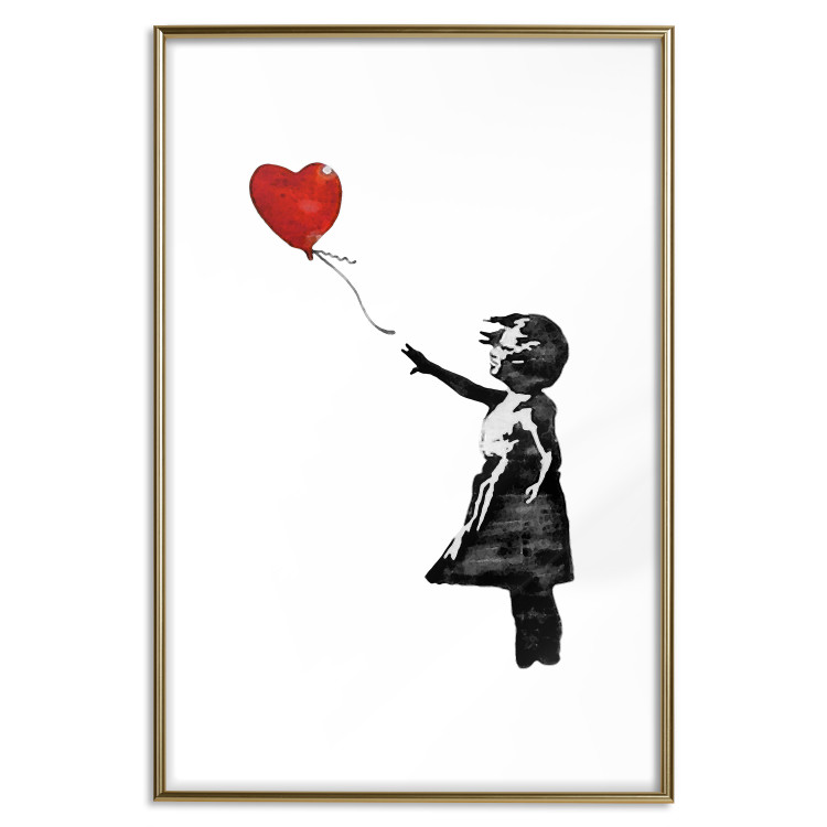 Wall Poster Banksy: Girl with Balloon - heart-shaped balloon flying away 132446 additionalImage 14