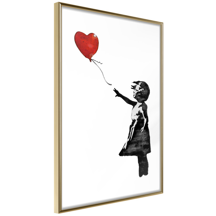 Wall Poster Banksy: Girl with Balloon - heart-shaped balloon flying away 132446 additionalImage 12