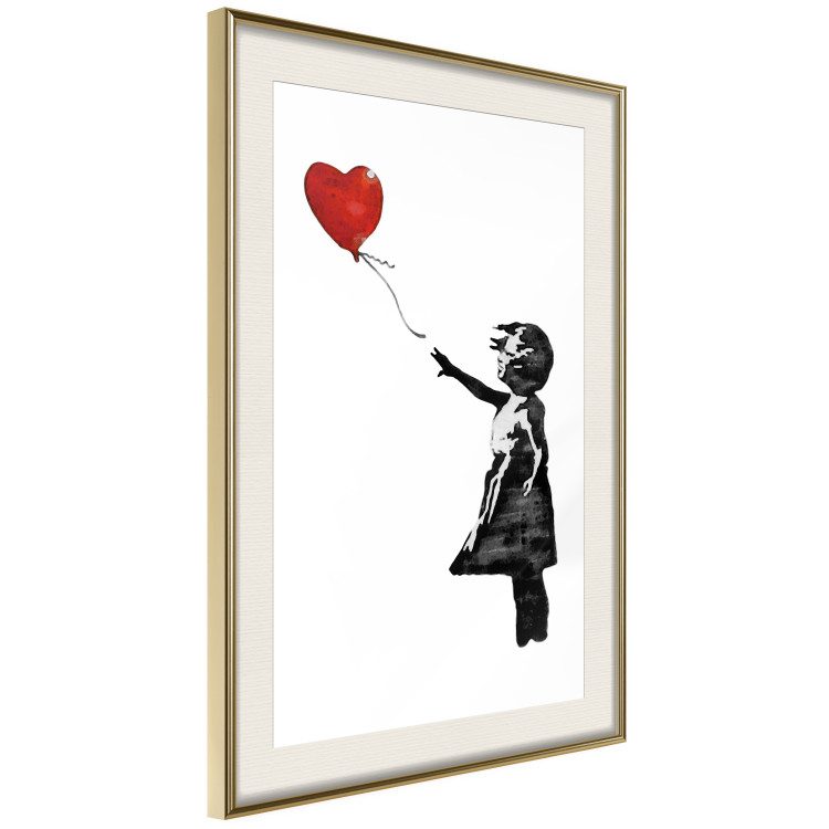Wall Poster Banksy: Girl with Balloon - heart-shaped balloon flying away 132446 additionalImage 2
