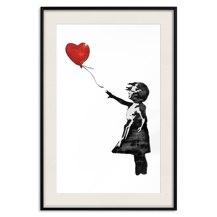 Wall Poster Banksy: Girl with Balloon - heart-shaped balloon flying away 132446 additionalImage 18