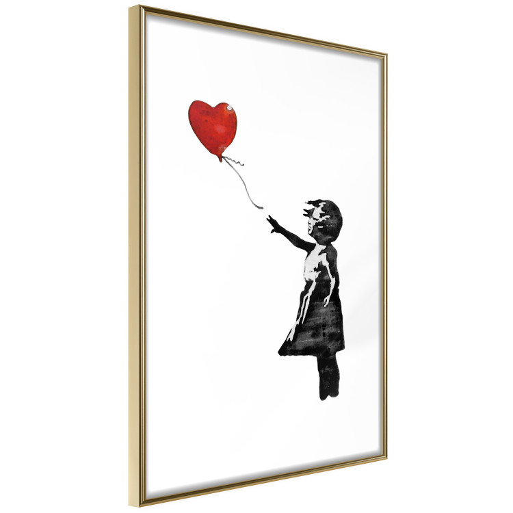 Wall Poster Banksy: Girl with Balloon - heart-shaped balloon flying away 132446 additionalImage 8