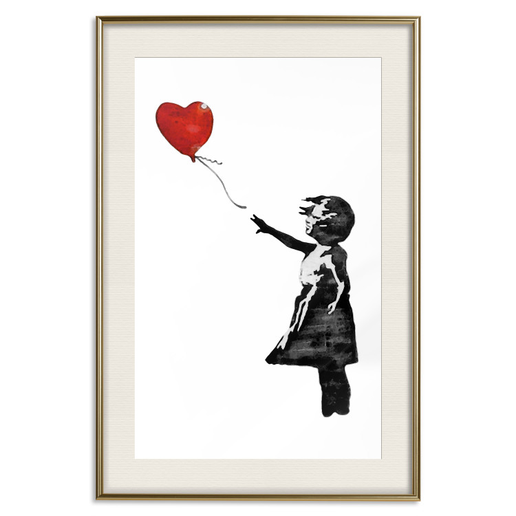 Wall Poster Banksy: Girl with Balloon - heart-shaped balloon flying away 132446 additionalImage 19