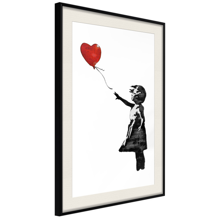 Wall Poster Banksy: Girl with Balloon - heart-shaped balloon flying away 132446 additionalImage 3