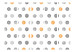 Room Divider Screen Round Stamps II (5-piece) - gray and orange dots 132546 additionalThumb 3