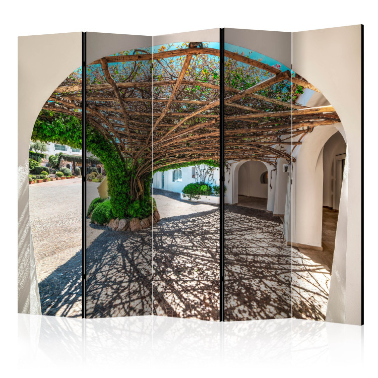 Room Divider Screen Tree Canopy - Poltu Quatu II (5-piece) - Italian architecture 133046