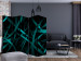 Room Divider Dark Background II (5-piece) - emerald abstraction amidst blackness 133546 additionalThumb 4