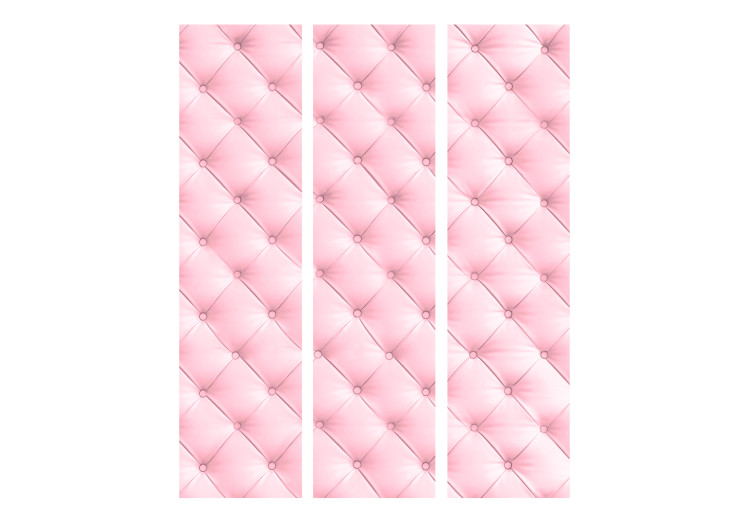 Room Separator Sweet Foam - quilted leather texture in a light pink shade 133746 additionalImage 3