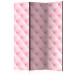 Room Separator Sweet Foam - quilted leather texture in a light pink shade 133746