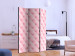 Room Separator Sweet Foam - quilted leather texture in a light pink shade 133746 additionalThumb 2