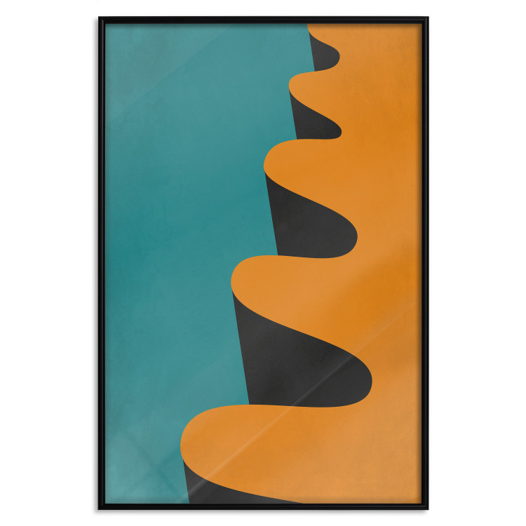 Wall Poster Orange Wave - orange wavy pattern in an abstract motif 134446 additionalImage 20