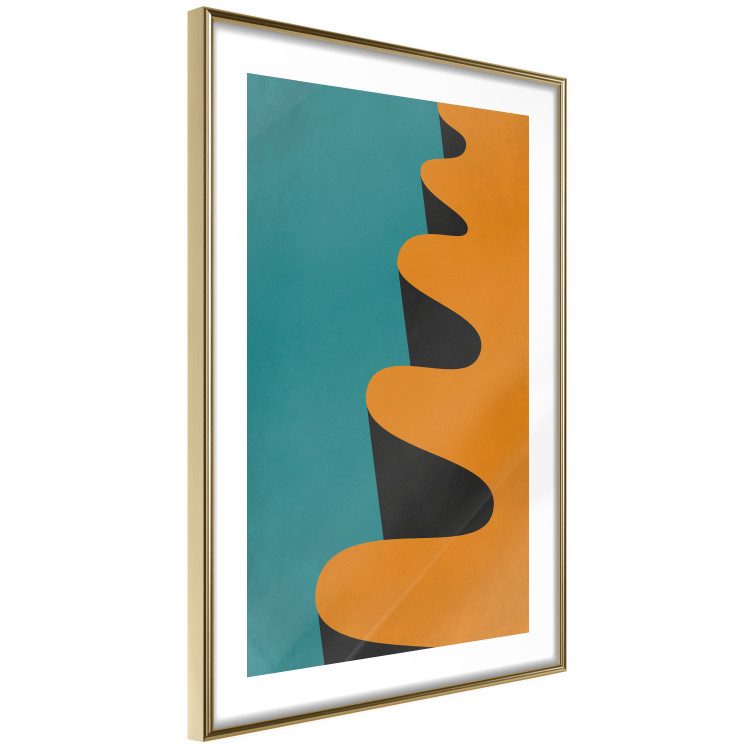 Wall Poster Orange Wave - orange wavy pattern in an abstract motif 134446 additionalImage 9